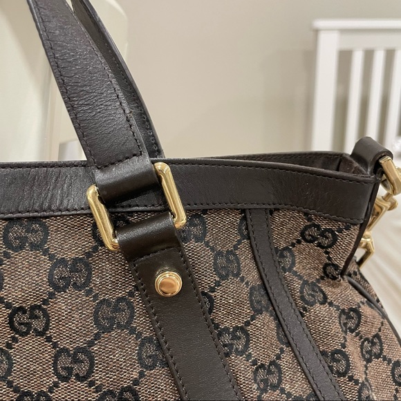 Gucci Brown GG Canvas Convertible Abbey Hobo Bag - Picture 5 of 16